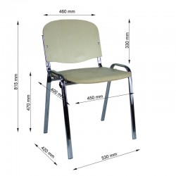 Krzesło Iso Chrom Sklejka 8 mm