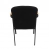 Krzesło Barcelona Skaj Black z podłokietnikami drewnianymi