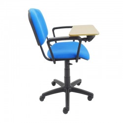 Krzesło biurowe Iso Black obrotowe z pulpitem ze sklejki i podłokietnikiem