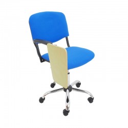 Krzesło Iso Chrom obrotowe z pulpitem ze sklejki