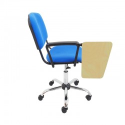Krzesło Iso Chrom obrotowe z pulpitem ze sklejki