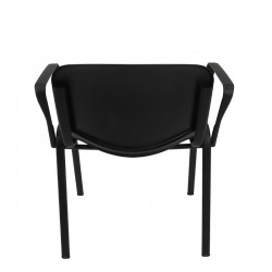 Krzesło Iso Black Plastik z podłokietnikami