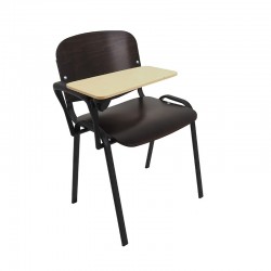 Krzesło Iso Black Wenge z pulpitem ze sklejki
