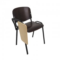 Krzesło Iso Black Wenge z pulpitem ze sklejki
