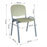 Krzesło Iso Alu Sklejka 8 mm